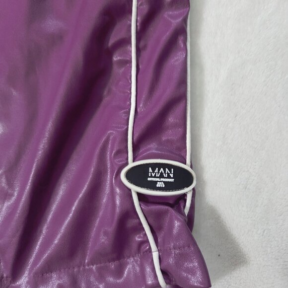 NWOT~ Boohooman Limited Edition 100% polyester purple pants - Picture 2 of 11